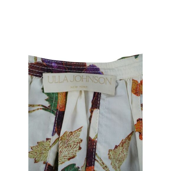 ULLA JOHNSON Cream Floral Loose Blouse - Picture 5 of 5